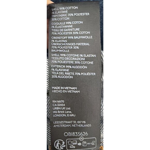 90s Gruinge Y2K Preppy Boho Pilcro by Anthropology Dark Wash Denim Mini Skirt 4 - Picture 6 of 6